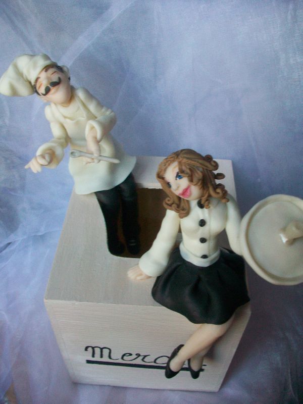 boîte à pourboire Les créations en porcelaine froide d