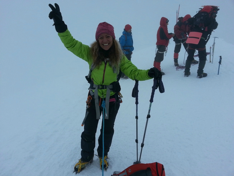 Médine arrivée au sommet du Mont Blanc (4810m)