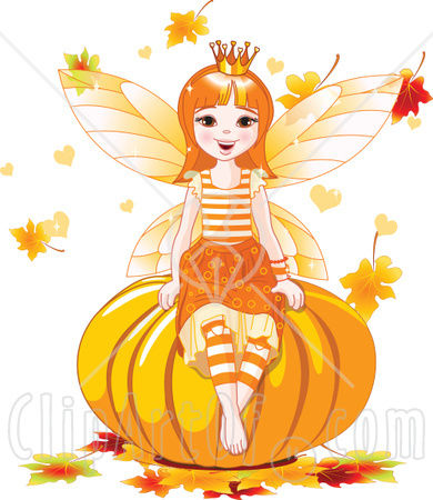 73863_Royalty_Free_RF_Clipart_Illustration_Of_An_Autumn_Fairy_Sitting_On_A_Pumpkin_Surrounded_By_Falling_Leaves