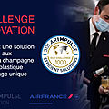 Challenge: Air France veut remplacer les verres à Champagne en cabine Economy par des verres biologiques et compostables