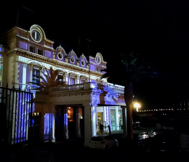 Biarritz, Biarritz en lumières 2021, Le Bellevue, façade, profil