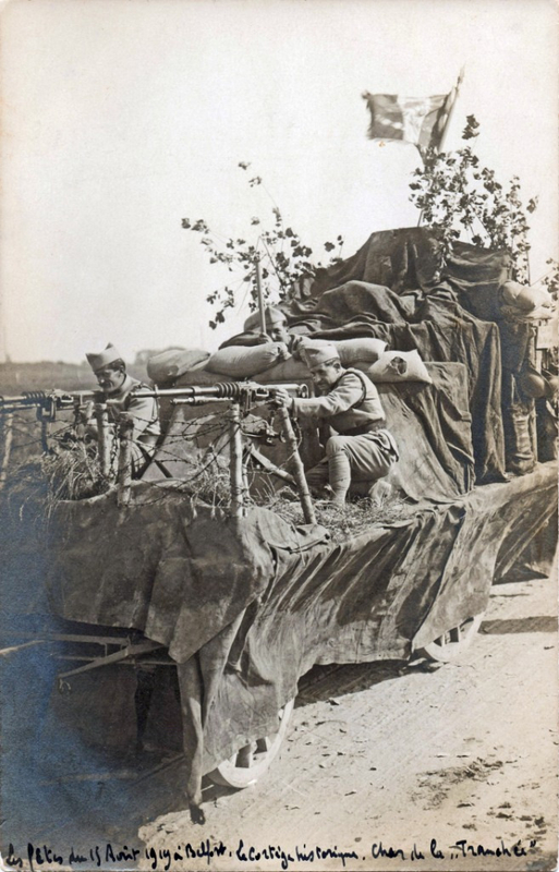 1919 08 15 Belfort CPA Fêtes patriotiques Char XXX