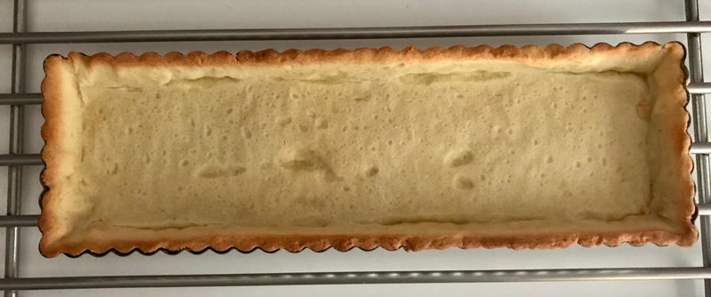 pâte après pré-cuisson
