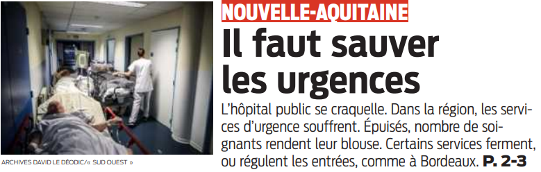 2022 05 18 SO Il faut sauver les urgences