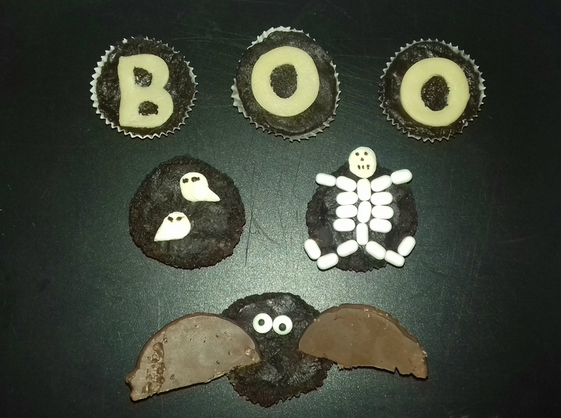 Halloween mini cupcakes noirs et blancs 24