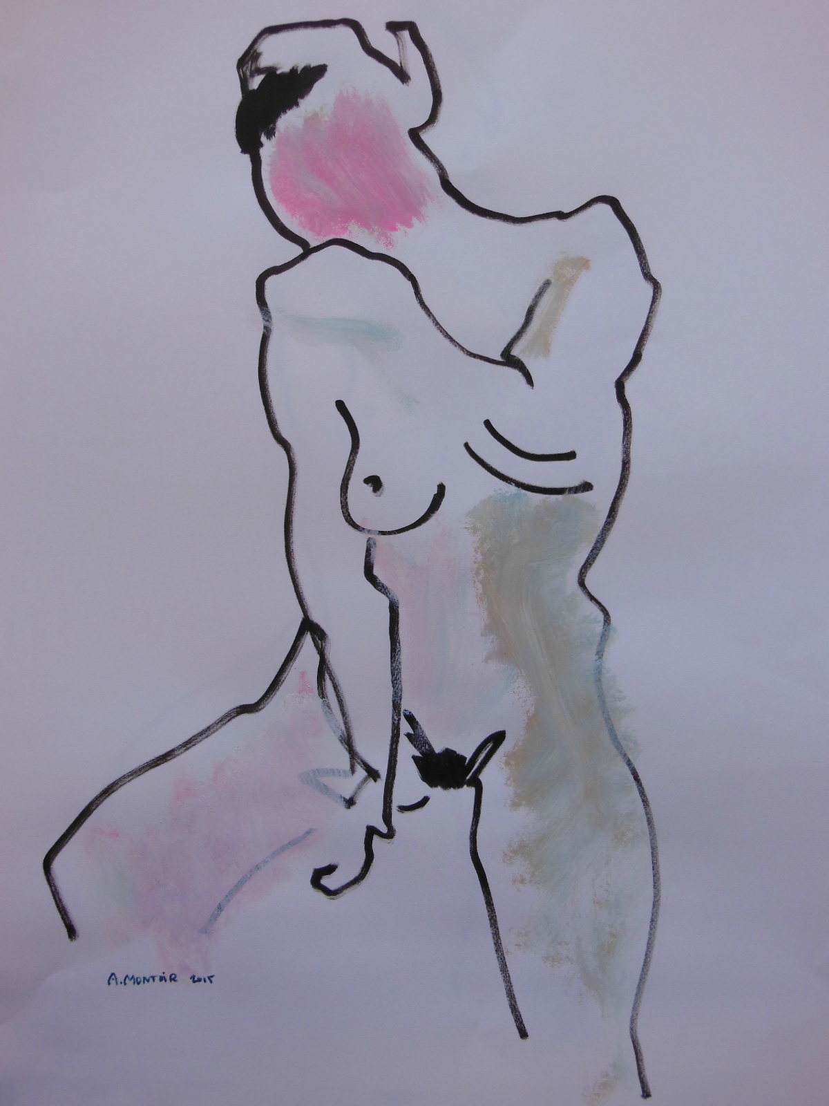 Dessin & Peinture - modèle d'atelier nu femme tableau à encadrer (8)
