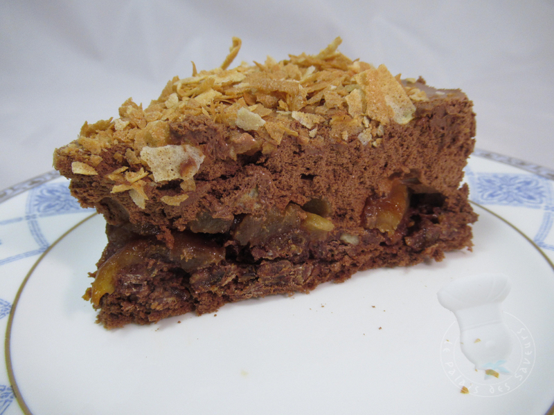 Gâteau croustifondant chocolat poires