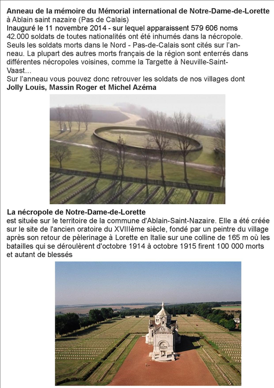 4 Fontette anneau de Mémoire Notre Dame de Lorette