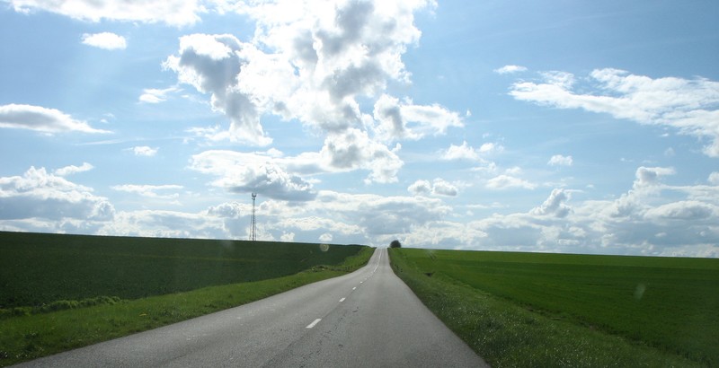 Sur la route, entre Bourges et Nevers