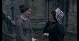 Jane_Eyre_Bronte - from DVD BBC 2006 with Ruth Wilson - Jane Eyre & Mrs Fairfax à Thornfield Hall - BBC 2006