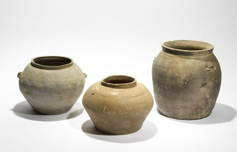 Lot de trois pots, Vietnam, période Annam (Tang), 6°-8° siècle