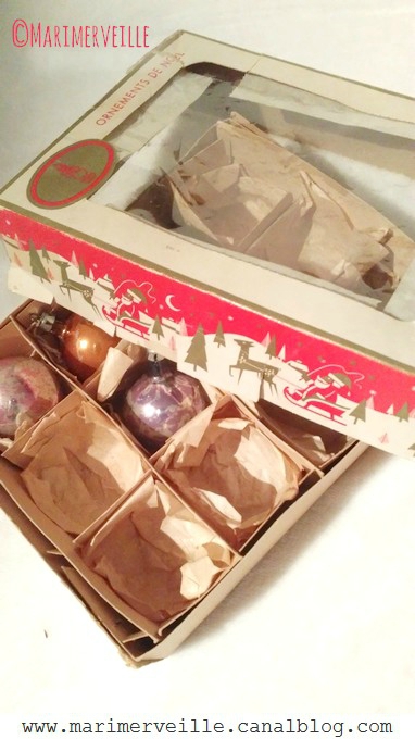 boîte vintage boules de Noël années 50 2 - marimerveille