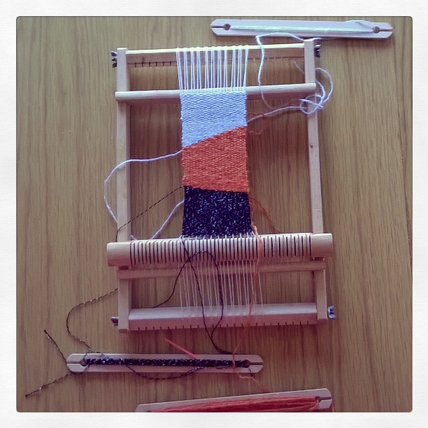 Tissage en cours de réalisation