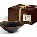 A 'Nogime Temmoku' <b>conical</b> <b>bowl</b>, Song dynasty (960-1279)