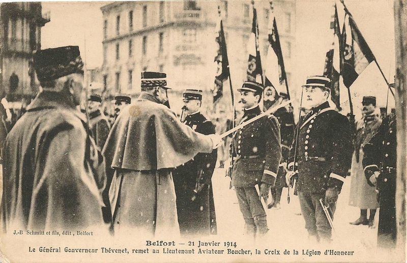 CPA Belfort Lt Boucher Croix de guerre 21 Janv 1914