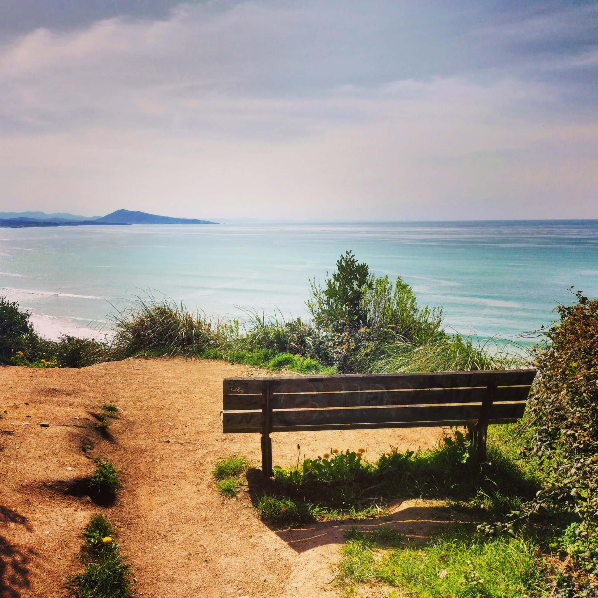 Bidart, cor de la Falaise, banc et océan, insta (64)