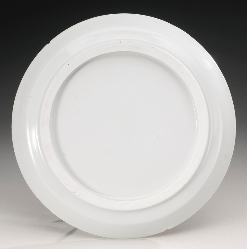 A blue and white 'Ode to the Red Cliff' dish, Transitional period1