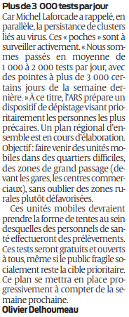 2020 05 30 SO Des unités mobiles pour tester les plus précaires2