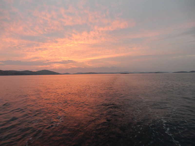 Coucher de soleil sur le Murtersko More, 29 octobre 2019 (2)