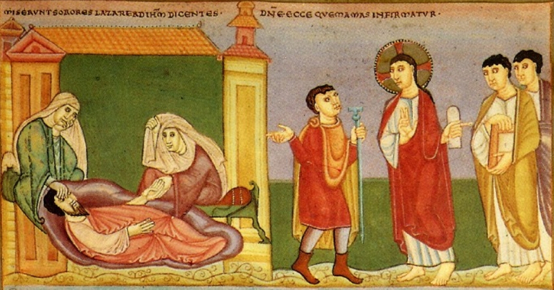 Rés de Lazare 1, Evangéliaire d'Henri III, XIe s