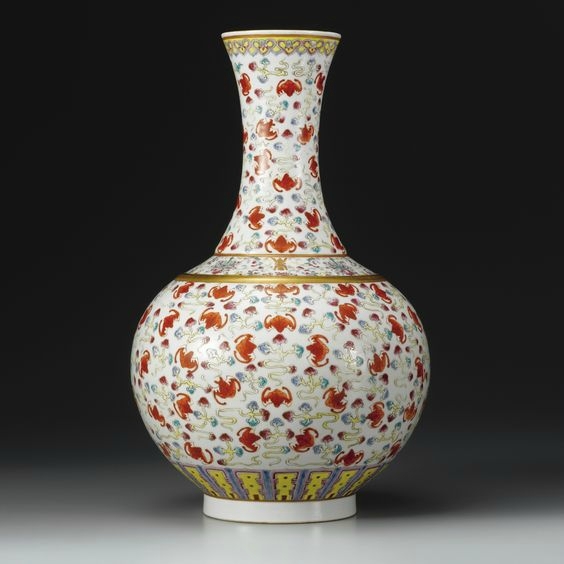 A 'famille-rose' bottle vase, Xuantong mark and period