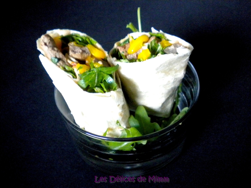 Wraps de bœuf, au poivron et à la roquette 6