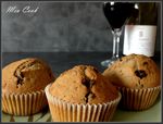Muffins au pépites de chocolat et au vin rouge