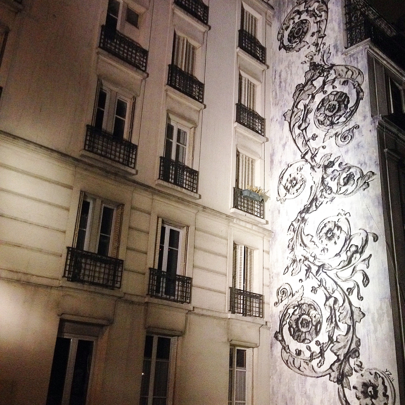 Fresque pour la Nuit Blanche, rue Chevaleret