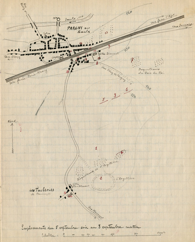 plan situation combat Maurupt sept 1914 position 7