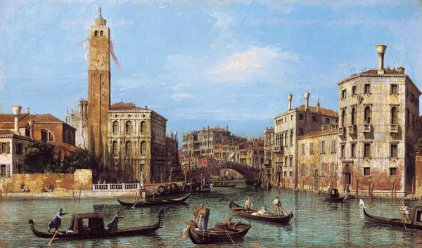 Canaletto le Grand Canal avec l'eglise San Geremia