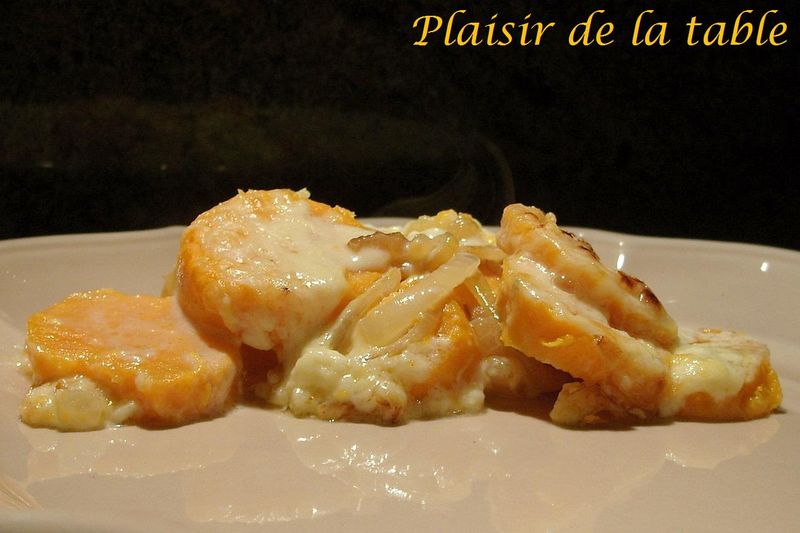 Patates douces façon tartiflette