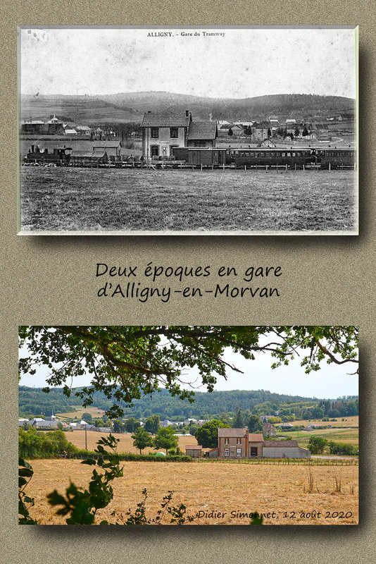 Deux époques en gare d'Aligny-en-Morvan