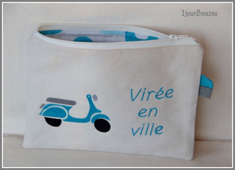 trousse scooter turquoise