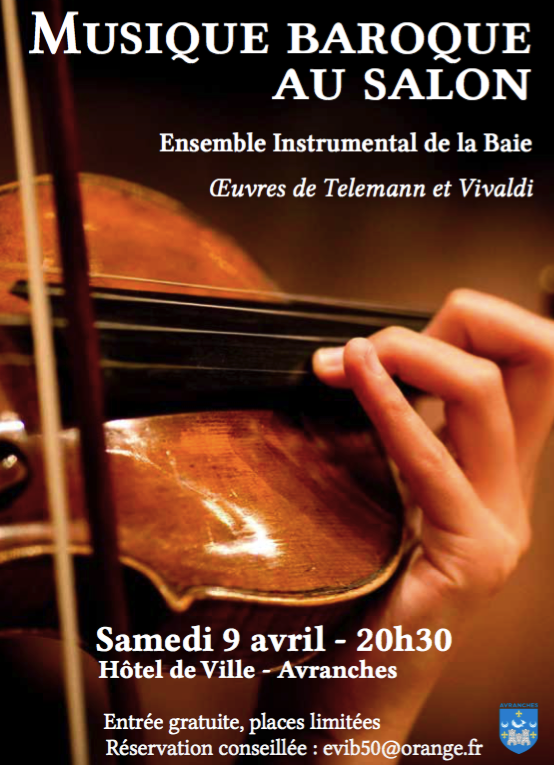 Ensemble Instrumental de la Baie Avranches concert musique baroque 9 avril 2016