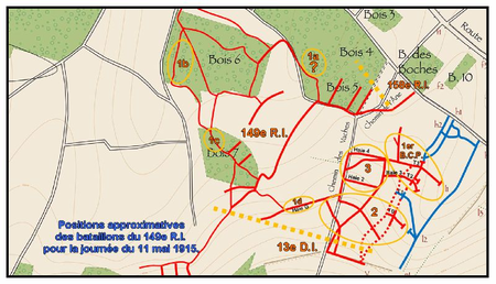 Carte journée du 11 mai 1915