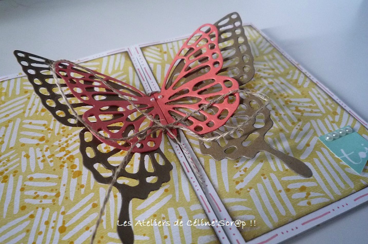 Les Ateliers de Céline'Scr@p !! - Carte Papillon 3#Stampin'Up#thinlits Papillons#SoYou
