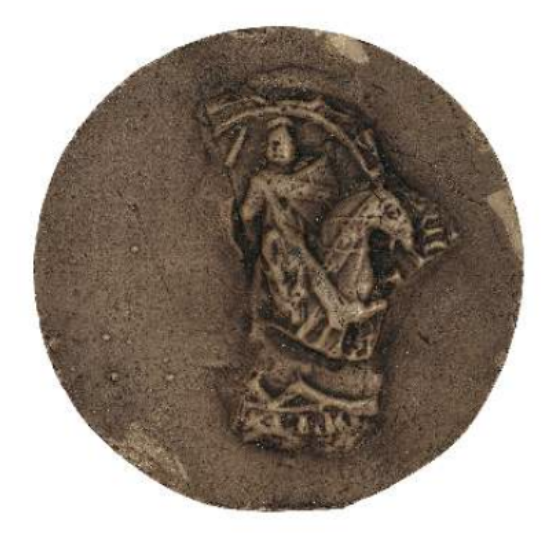 Sceau équestre de Henri de Bayon, 1327 (cliché siv.archives-nationales.culture.gouv.fr)