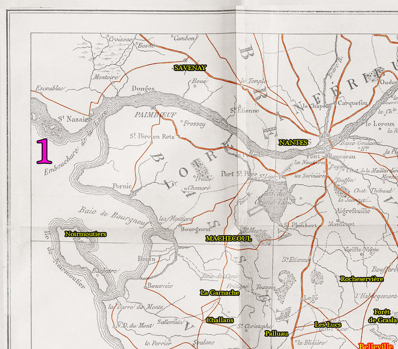 1 Carte pour servir aux opérations de la Guerre de Charette