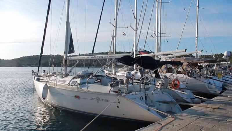 Le Sun Odyssey 51 Quint II au mole de Kaprije, vendredi 1er novembre 2019