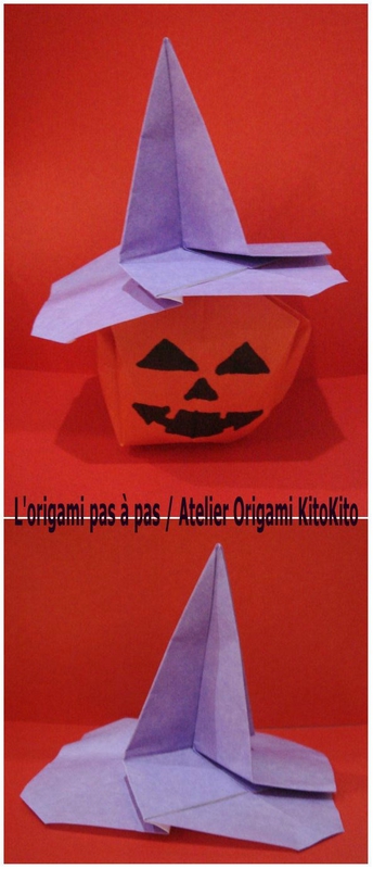 Atelier Origami KitoKito Sorcière chapeau 3D -1-