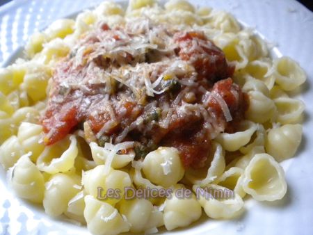 Pâtes aux tomates, anchois et câpres 4