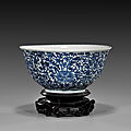 Chinese blue and white porcelain bowl. Four character private hallmark (baozhuli ji); <b>17th</b>-<b>18th</b> <b>Century</b>