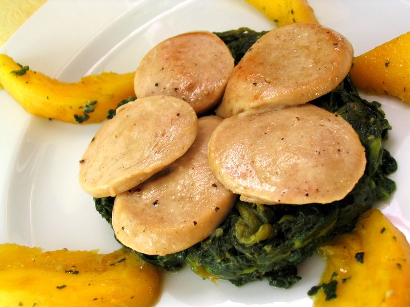 Boudin Blanc à la Mangue, sauce Clémentine