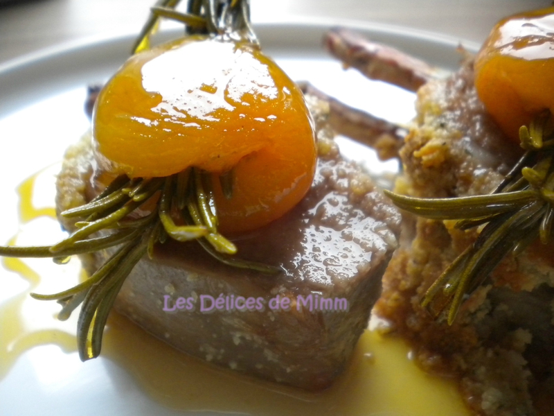 Carré d’agneau aux amandes et au caramel d’abricot 3