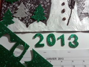 64_NOËL_Calendrier Bohomme de neige