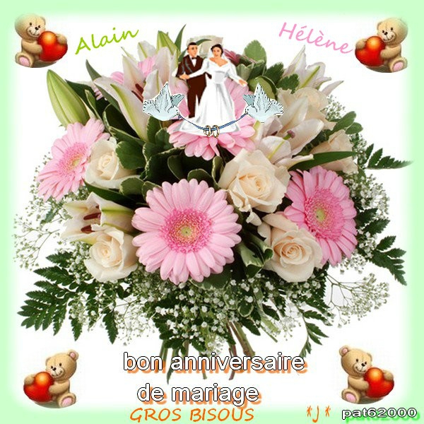 anniv Mariage bouquet oursonsLN16