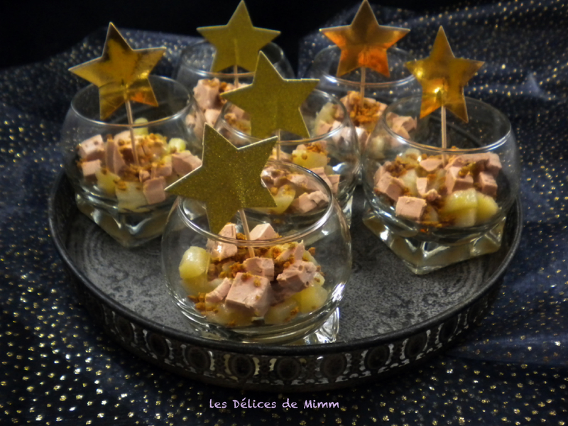 Verrines de poires caramélisées au foie gras 5
