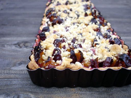 Tarte au quetches & crumble recettes dessert Pâte à tarte sablée