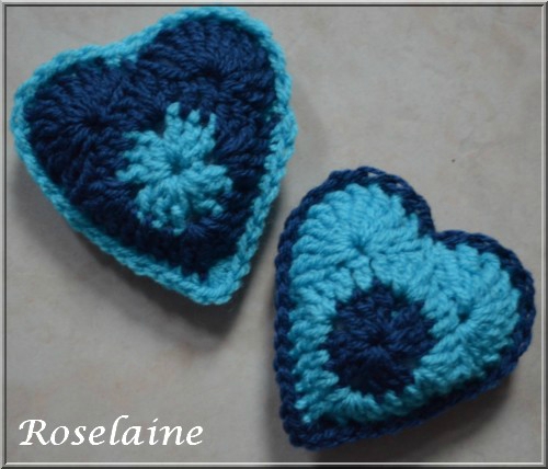 Roselaine 15 crochet coeur bleu