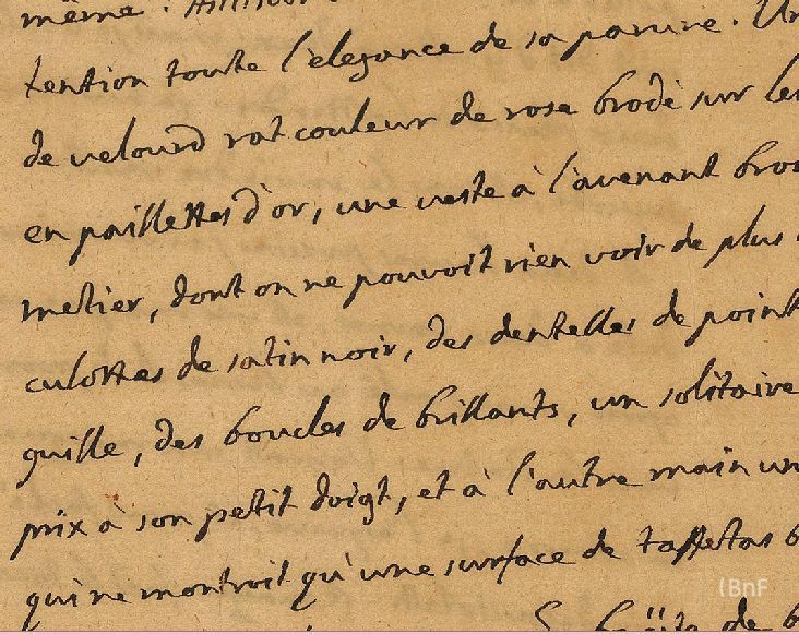 manuscrit MM en habit d'homme